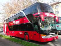 Setra 431 DT, Marti / Thomas Voyages (véhicule officiel Lausanne HC), Berne 24.11.2014