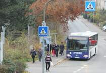 Ein Euro3 Citaro der LVL (LB-E 780) am Ludwigsburger Klinikum. Heute am 01.12.14 aufgenommen.