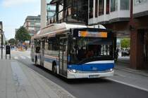 BBD 909 fährt am 17.09.2014 auf der Linie 6. Aufgenommen wurde ein Solaris Urbino 12 CNG in Stora Gatan Västerås.