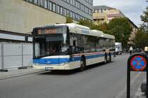 ANO 197 (Solaris Urbino 15 CNG) in der Innenstadt von Västerås. Aufgenommen am 17.09.2014.