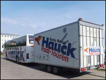 Mercedes Tourismo von Hauck aus Deutschland mit Hnger im Stadthafen Sassnitz am 06.08.2013