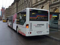 Mercedes Citaro G Nr. 324 (2000) vom Stadtbus Winterthur am 1.12.14 am Bahnhof Winterthur. An diesem Tag waren mindestens 5, eventuell sogar alle 6 Citaros des SBW im Einsatz :)