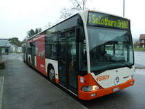 Mercedes Citaro G Nr. 30 (2001) vom BSU am 1.12.14 bei der Wendeschlaufe der Linie 5 in Aeschi.