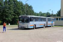 21.05.2014 Kloster Lehnin, alte Kaserne. Der letzte O305G der Firma Buschmann und Winkelmann wartet auf seine Abfahrt in Richtung Brandenburg.