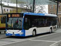 Ein neuer SWH (Stadtwerke Heilbronn) Mercedes Benz Citaro C2 (Wagen 81) am 04.12.14 in Heilbronn Hbf 