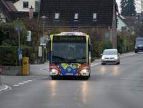 RNV Mercedes Benz Citaro C1 Facelift G (Wagen 8169) Kunstbus am 06.12.14 in Neckargemünd 