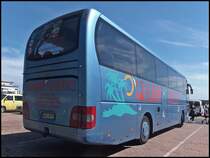 MAN Lion's Coach von Pertl-Reisen aus Deutschland im Stadthafen Sassnitz am 09.08.2013