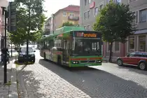 RRU 502 unterwegs in Eskilstuna Innenstadt am 17.09.2014. Aufgenommen wurde ein Volvo 7700 CNG.
