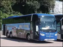 Scania OmniExpress von F�rst-Reisen/Weltenbummler aus Deutschland im Stadthafen Sassnitz am 10.08.2013