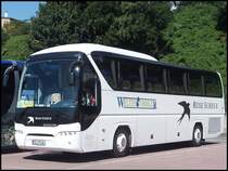 Neoplan Tourliner von Reise-Schieck/Weltenbummler aus Deutschland im Stadthafen Sassnitz am 10.08.2013