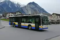 LLB Citaro I, ex. La Chaux-de-Fonds, als Sch�lerkurs beim Bahnhof Leuk, 10.12.2014.