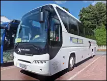 Neoplan Tourliner von Reise-Schieck/Weltenbummler aus Deutschland im Stadthafen Sassnitz am 10.08.2013