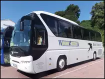 Neoplan Tourliner von Reise-Schieck/Weltenbummler aus Deutschland im Stadthafen Sassnitz am 10.08.2013