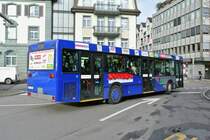 Samichlausbus der VZO, MB 405N Nr.39, beim Bahnhof Rapperswil, 11.12.2014. 

