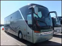 Setra 416 HDH von Riedenberger aus Deutschland im Stadthafen Sassnitz am 10.08.2013