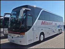Setra 416 HDH von Missel aus Deutschland im Stadthafen Sassnitz am 10.08.2013