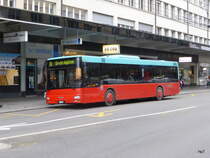 FuniCar Biel - MAN  BE 100203 unterwegs auf der Linie 70 in der Stadt Biel am 30.11.2014