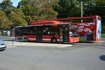 CJX 844 (MAN Lion's City CNG) auf der Linie 44 nach Skansen am 18.09.2014 Stockholm Djurgårdsvägen.  CJX 844 (MAN Lion's City CNG) auf der Linie 44 nach Skansen am 18.09.2014 Stockholm Djurgårdsvägen.	
