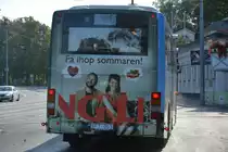 BFT 053 (Volvo 8500) am 18.09.2014 Stockholm Djurgårdsvägen.  BFT 053 (Volvo 8500) am 18.09.2014 Stockholm Djurgårdsvägen.	
