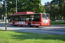 CJX 844 (MAN Lion's City) auf der Linie 44 am 18.09.2014 Stockholm Djurgårdsvägen.
