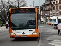RNV Mercedes Benz Citaro C1 Facelift 8374 am 12.12.14 in Heidelberg auf der 31
