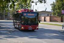 CJY 020 (MAN Lion's City) auf der Linie 44 am 18.09.2014 Stockholm Djurgårdsvägen.
