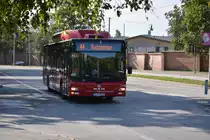 CJY 020 (MAN Lion's City) auf der Linie 44 am 18.09.2014 Stockholm Djurgårdsvägen.
