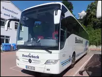 Mercedes Tourismo von Huschebeck aus Deutschland im Stadthafen Sassnitz am 11.08.2013