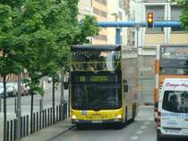 MAN Doppelstockbus am 07.06.2008 kurz vor der Haltestelle Reichstag/Bundestag. Aufgenommen am 07.06.2008