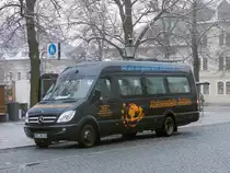 Mercedes-Benz Sprinter Transfer auf der Stadtlinie in Marienberg. (3.12.2014)