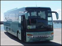 Setra 415 GT-HD von Der Westprignitzer aus Deutschland im Stadthafen Sassnitz am 11.08.2013