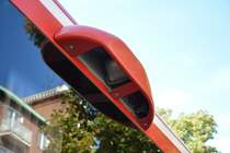 Typisch für Busse in Schweden sind die an dem Dach befestigten Leuchte mit Kamera. Hier aufgenommen Volvo 8500. 