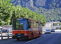 NAW: Einer der letzten NAW von AUTOLINEA MENDRISIENSE auf einer Kursfahrt unterwegs beim Bahnhof Mendrisio am 2. August 2007.
Foto: Walter Ruetsch