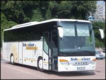 Setra 415 GT-HD von Schweizer aus Deutschland im Stadthafen Sassnitz am 16.08.2013