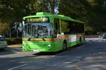 EFA 164 (Volvo 8500) fährt am 18.09.2014 auf der Linie 1. Aufgenommen am Busbahnhof Nyköping.
