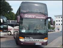 Setra 431 DT von Schuy aus Deutschland im Stadthafen Sassnitz am 17.08.2013