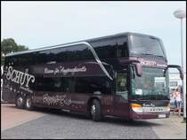 Setra 431 DT von Schuy aus Deutschland im Stadthafen Sassnitz am 17.08.2013