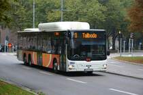 MAN Lion's City CNG mit dem Kennzeichen SLM 829 in Linköping am 19.09.2014 unterwegs. 