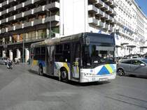 Griechenland / Athen: Solaris Urbino 8,6 (Solaris Alpino) - aufgenommen im Oktober 2014 in der Innenstadt von Athen.