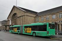 MAN Bus 759 auf der Linie 30 wartet an der Endstation am Badischen Bahnhof. Die Aufnahme stammt vom 09.12.2014.