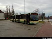 Mercedes-Benz O530G II - Wagen 595 der VBBr am 24.12.2013 in Brandenburg, an der Fontanestraße.