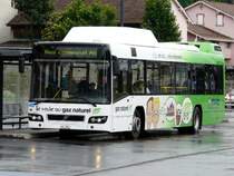 TPC - Volvo Gasbus f�r den Otrsbetrieb in Aigle VD 1186 bei der Haltestelle beim Bahnhof von Aigle am 08.06.2008