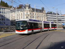 VBSG - Hess-Swisstrolley BGGT-N2C Nr.188 unterwegs auf der Linie 4 in St. Gallen am 13.12.2014