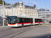 VBSG - Hess-Swisstrolley BGT-N2C Nr.171 unterwegs auf der Linie 4 in St. Gallen am 13.12.2014