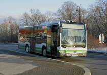 Der MB O 530 C2 K der VGB (PM-E 231) auf PlusBus 581 nach Brandenburg am Bad Belziger Busbahnhof, 26.12.14 