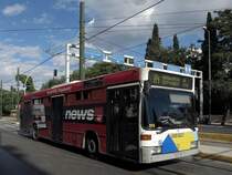 Griechenland / Athen: Mercedes - Benz O 405 N - aufgenommen im Oktober 2014 in der Innenstadt von Athen.