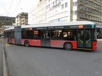 VB Biel - Hess-Swisstrolley BGT-N2C  Nr.53 unterwegs auf der Linie 4 in der Stadt Biel am 21.12.2014