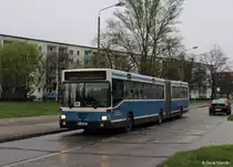 11.04.2014 ein ehemaliger Münchner MAN SG242 in Brandenburg auf der Fontanestraße.