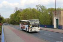 Ein Mercedes-Benz O408 in Brandenburg an der Havel am 12.04.2014 in der Krakauer Straße.