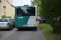 Am 25.09.2014 fährt P-AV 906 auf der Linie 692 zum Institut. Aufgenommen wurde ein Mercedes Benz O530 in Bornim.
